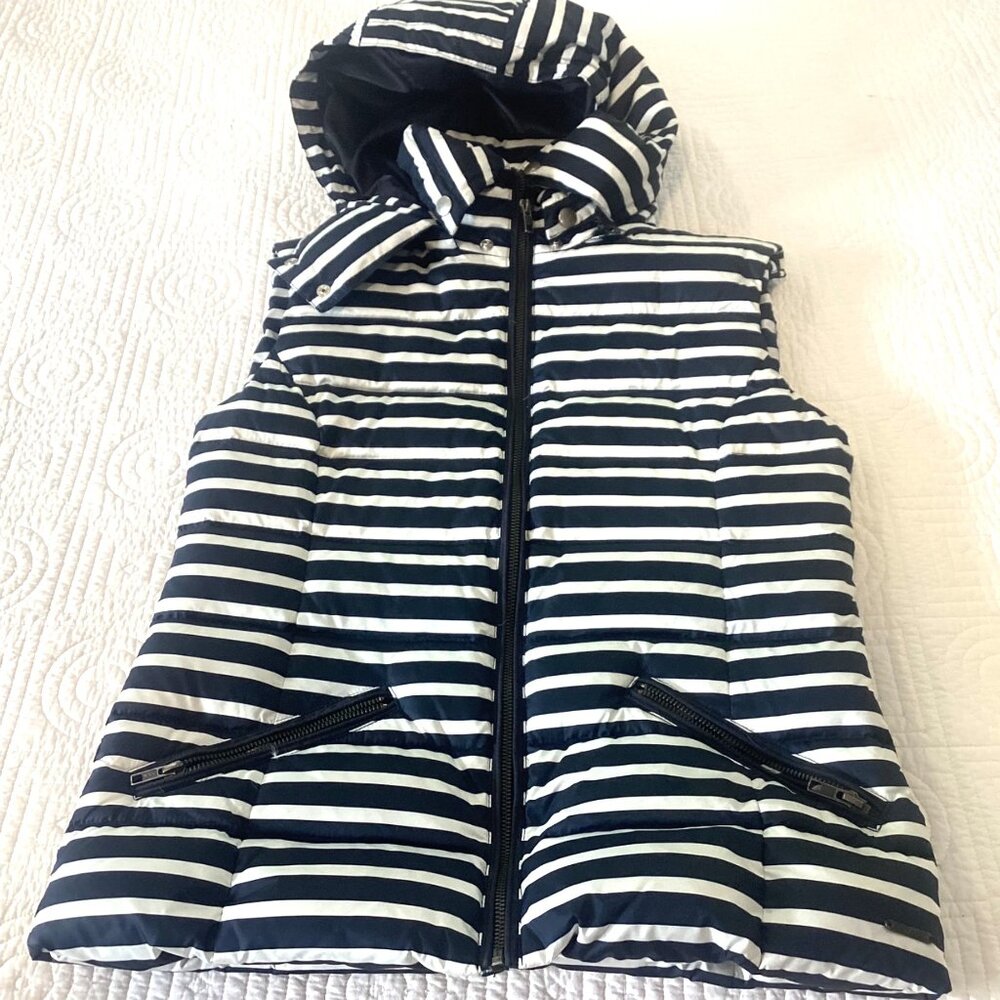Saint James Mademoiselle Down Puffer Vest Hoodie Size 4